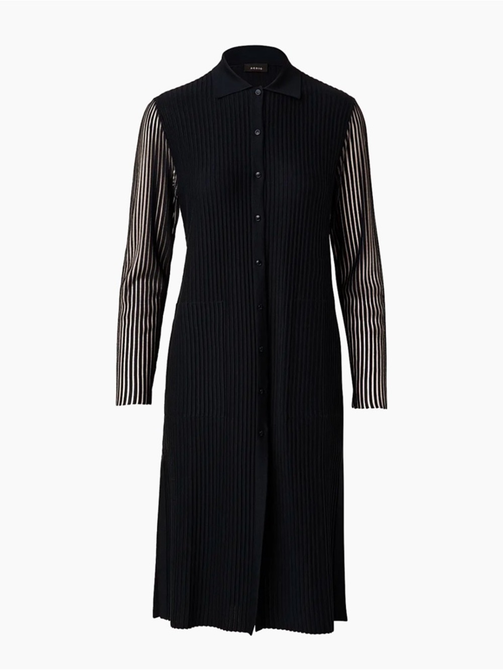 Akris New Silk Wool Blend Knit Coat Size US 8